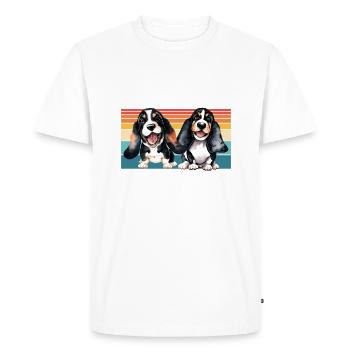 Cadeaux Basset Hound - T-shirt Premium bio Homme - blanc - Devant - Nico (187cm)