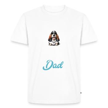 Cadeaux Basset Hound - T-shirt Premium bio Homme - blanc - Devant - Nico (187cm)