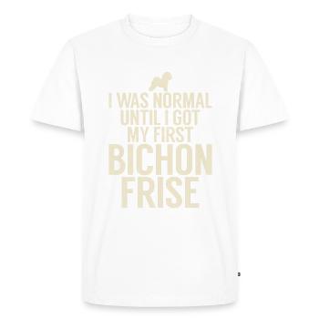 Cadeaux Bichon Frisé - T-shirt Premium bio Homme - blanc - Devant - Nico (187cm)