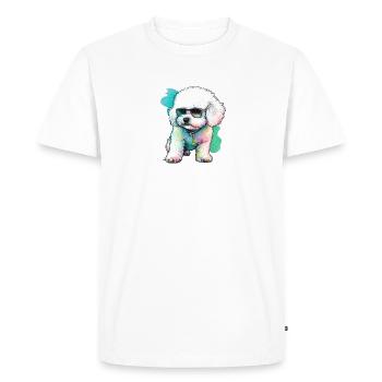 Cadeaux Bichon Frisé - T-shirt Premium bio Homme - blanc - Devant - Nico (187cm)