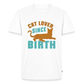Cat Dad Gifts - Men's Premium Organic T-Shirt - white - Front - Nico (187cm)