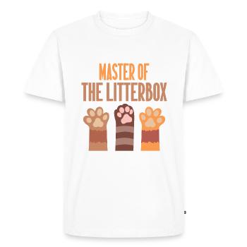 Cat Dad Gifts - Men's Premium Organic T-Shirt - white - Front - Nico (187cm)