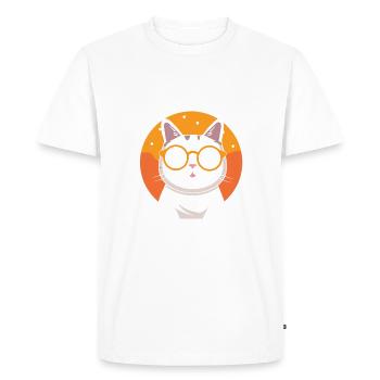 Cat Dad Gifts - Men's Premium Organic T-Shirt - white - Front - Nico (187cm)