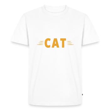 Cat Dad Gifts - Men's Premium Organic T-Shirt - white - Front - Nico (187cm)