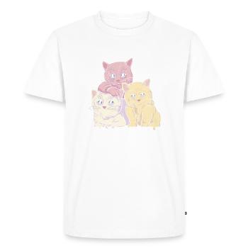 Cat Dad Gifts - Men's Premium Organic T-Shirt - white - Front - Nico (187cm)
