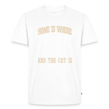 Cat Dad Gifts - Men's Premium Organic T-Shirt - white - Front - Nico (187cm)