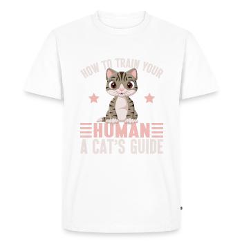 Cat Dad Gifts - Men's Premium Organic T-Shirt - white - Front - Nico (187cm)