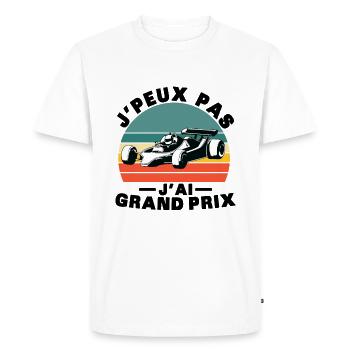 Je peux pas J'ai grand prix - T-shirt Premium bio Homme - blanc - Devant - Nico (187cm)