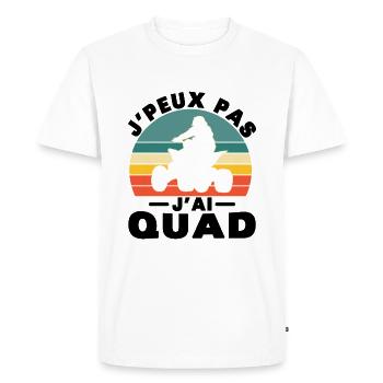 Je Peux Pas J'ai Quad - T-shirt Premium bio Homme - blanc - Devant - Nico (187cm)