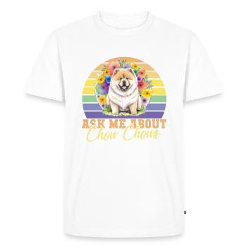 Chow Chow Gifts - Men's Premium Organic T-Shirt - white - Front - Nico (187cm)