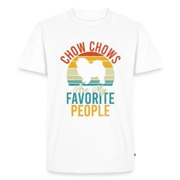 Chow Chow Gifts - Men's Premium Organic T-Shirt - white - Front - Nico (187cm)