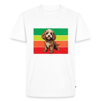Cadeaux Cockapoo - T-shirt Premium bio Homme - blanc - Devant - Nico (187cm)