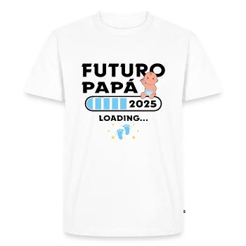 Future Pope 2025 First-time Father 2025 - Men's Premium Organic T-Shirt - white - Front - Nico (187cm)