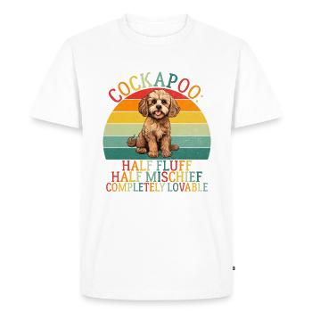 Cadeaux Cockapoo - T-shirt Premium bio Homme - blanc - Devant - Nico (187cm)