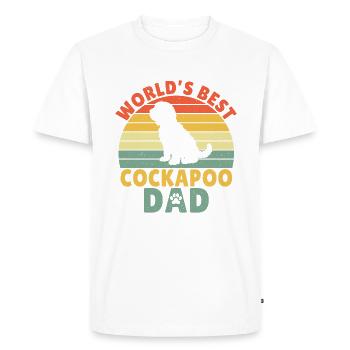 Cadeaux Cockapoo - T-shirt Premium bio Homme - blanc - Devant - Nico (187cm)