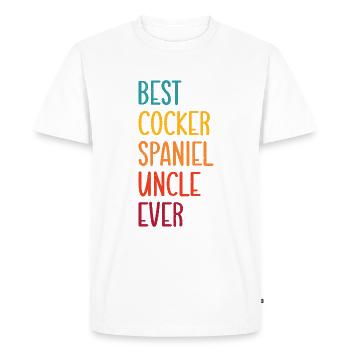Cocker Spaniel Gifts - Men's Premium Organic T-Shirt - white - Front - Nico (187cm)