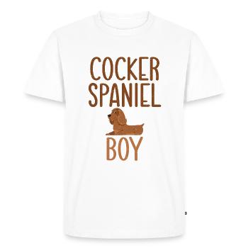 Cocker Spaniel Gifts - Men's Premium Organic T-Shirt - white - Front - Nico (187cm)