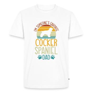 Cocker Spaniel Gifts - Men's Premium Organic T-Shirt - white - Front - Nico (187cm)