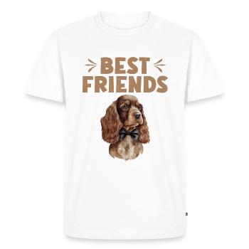 Cocker Spaniel Gifts - Men's Premium Organic T-Shirt - white - Front - Nico (187cm)