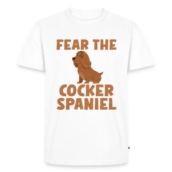 Cocker Spaniel Gifts - Men's Premium Organic T-Shirt - white - Front - Nico (187cm)