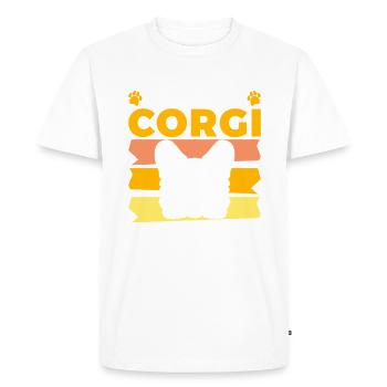 Cadeaux de corgi pour les amateurs de corgi - T-shirt Premium bio Homme - blanc - Devant - Nico (187cm)
