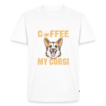 Cadeaux de corgi pour les amateurs de corgi - T-shirt Premium bio Homme - blanc - Devant - Nico (187cm)