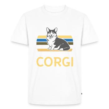 Cadeaux de corgi pour les amateurs de corgi - T-shirt Premium bio Homme - blanc - Devant - Nico (187cm)