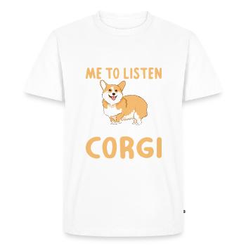 Cadeaux de corgi pour les amateurs de corgi - T-shirt Premium bio Homme - blanc - Devant - Nico (187cm)
