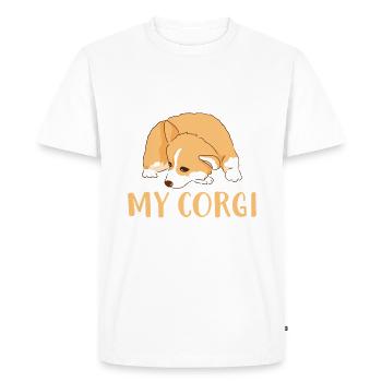Cadeaux de corgi pour les amateurs de corgi - T-shirt Premium bio Homme - blanc - Devant - Nico (187cm)