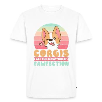 Cadeaux de corgi pour les amateurs de corgi - T-shirt Premium bio Homme - blanc - Devant - Nico (187cm)