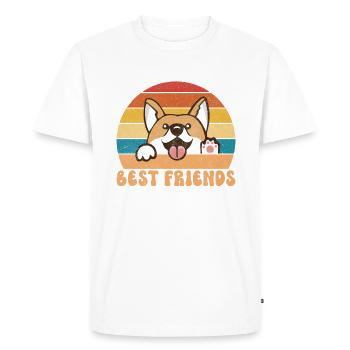 Cadeaux de corgi pour les amateurs de corgi - T-shirt Premium bio Homme - blanc - Devant - Nico (187cm)