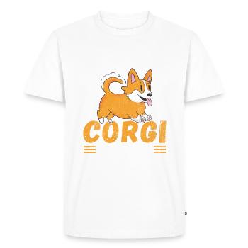 Cadeaux de corgi pour les amateurs de corgi - T-shirt Premium bio Homme - blanc - Devant - Nico (187cm)