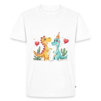 Décorations de fête de dinosaures - T-shirt Premium bio Homme - blanc - Devant - Nico (187cm)
