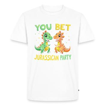 Décorations de fête de dinosaures - T-shirt Premium bio Homme - blanc - Devant - Nico (187cm)