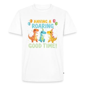 Décorations de fête de dinosaures - T-shirt Premium bio Homme - blanc - Devant - Nico (187cm)