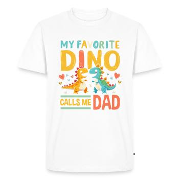 Décorations de fête de dinosaures - T-shirt Premium bio Homme - blanc - Devant - Nico (187cm)