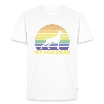 Cadeaux Doberman - T-shirt Premium bio Homme - blanc - Devant - Nico (187cm)