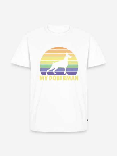 Doberman Gifts - Männer Premium Bio T-Shirt - Weiß