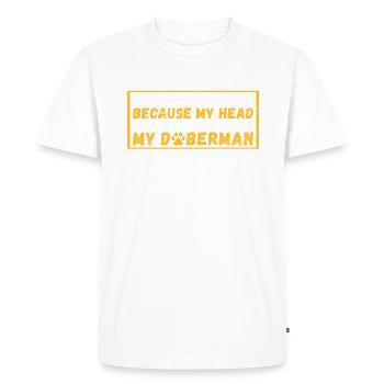 Cadeaux Doberman - T-shirt Premium bio Homme - blanc - Devant - Nico (187cm)