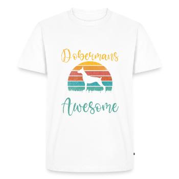 Cadeaux Doberman - T-shirt Premium bio Homme - blanc - Devant - Nico (187cm)