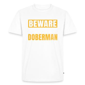 Doberman Gifts - Men's Premium Organic T-Shirt - white - Front - Nico (187cm)