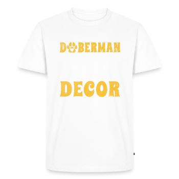 Doberman Gifts - Men's Premium Organic T-Shirt - white - Front - Nico (187cm)