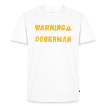 Doberman Gifts - Men's Premium Organic T-Shirt - white - Front - Nico (187cm)