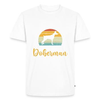 Doberman Gifts - Men's Premium Organic T-Shirt - white - Front - Nico (187cm)