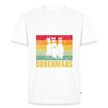 Doberman Gifts - Men's Premium Organic T-Shirt - white - Front - Nico (187cm)