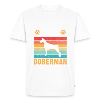 Doberman Gifts - Men's Premium Organic T-Shirt - white - Front - Nico (187cm)
