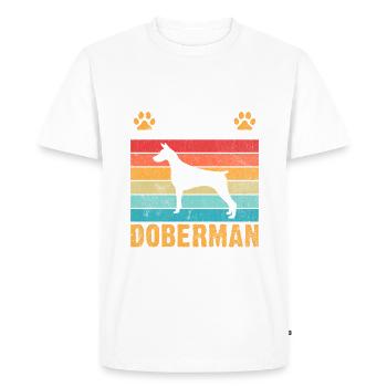 Cadeaux Doberman - T-shirt Premium bio Homme - blanc - Devant - Nico (187cm)