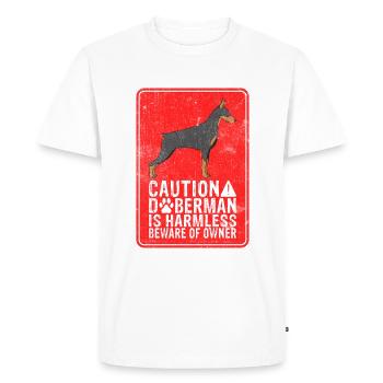 Doberman Gifts - Men's Premium Organic T-Shirt - white - Front - Nico (187cm)
