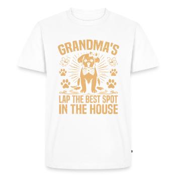 Cadeaux de grand-mère pour chien - T-shirt Premium bio Homme - blanc - Devant - Nico (187cm)