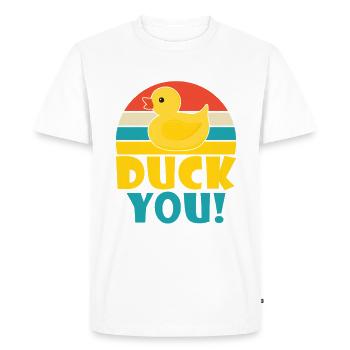 Cadeaux de canard pour les amateurs de canard - T-shirt Premium bio Homme - blanc - Devant - Nico (187cm)